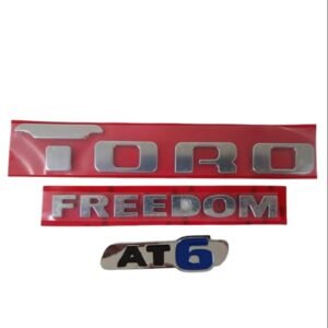 Kit Emblema Toro Freedom At6 Cromado Compatível com 2016 2017 2018 2019