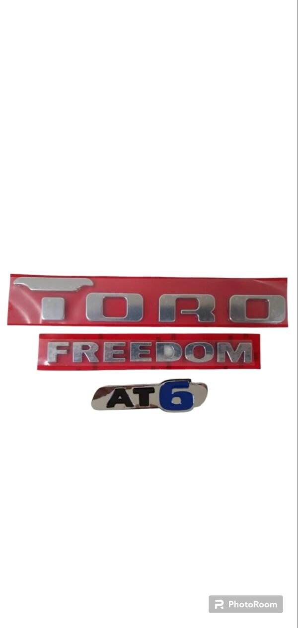 Kit Emblema Toro Freedom At6 Cromado Compatível com 2016 2017 2018 2019