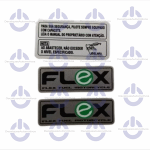 Kit adesivo flex e nota de abastecimento compatível para moto CG Titan 150 ano 2004 a 2013