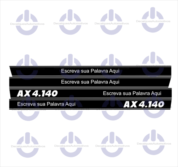 Kit Faixa Adesivo compatível com trator Agrale Deutz BX90 BX130 BX4150 BX4170 AX4140 - Imagem 6