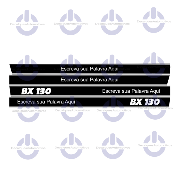 Kit Faixa Adesivo compatível com trator Agrale Deutz BX90 BX130 BX4150 BX4170 AX4140 - Imagem 2
