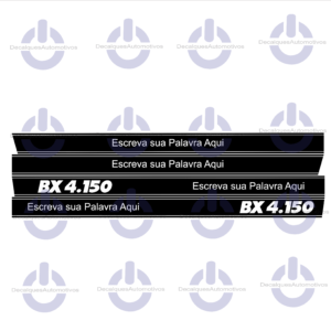 Kit Faixa Adesivo compatível com trator Agrale Deutz BX90 BX130 BX4150 BX4170 AX4140