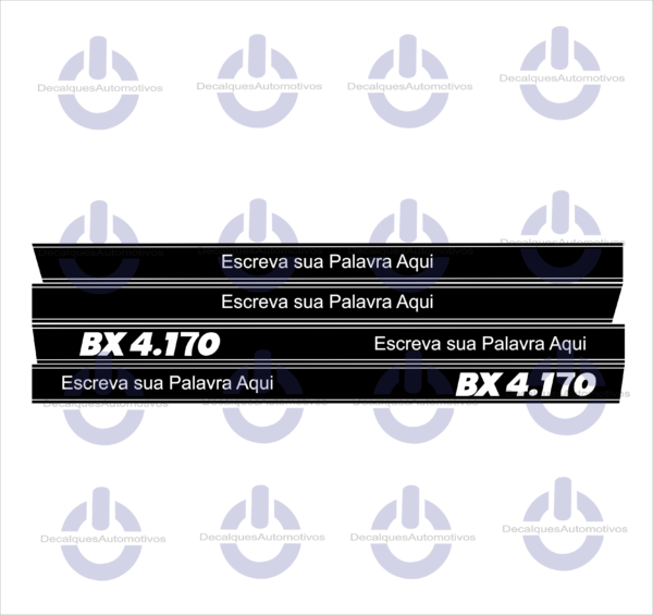 Kit Faixa Adesivo compatível com trator Agrale Deutz BX90 BX130 BX4150 BX4170 AX4140 - Imagem 4