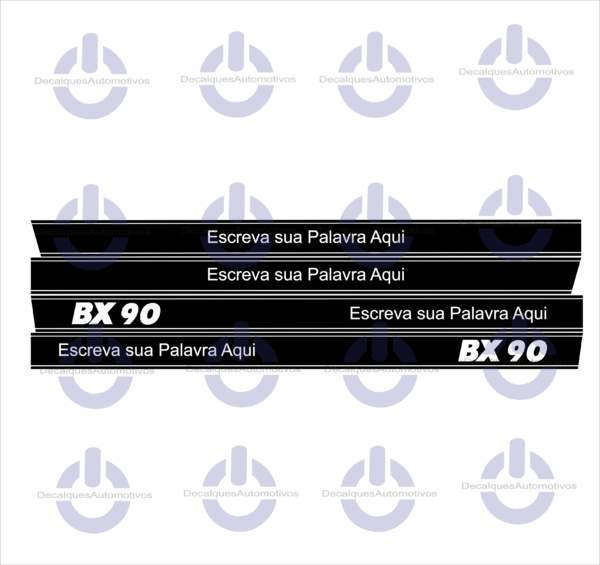 Kit Faixa Adesivo compatível com trator Agrale Deutz BX90 BX130 BX4150 BX4170 AX4140 - Imagem 3