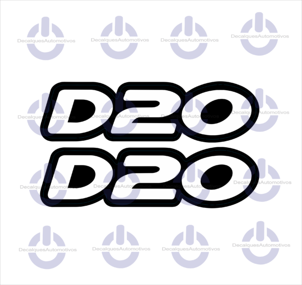 Par Adesivo Emblema lateral compatível com D20 1996 1997 1998 1999 2000 2001 2002 2003 2004 2005 2006