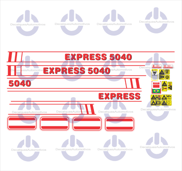 Kit Faixa Adesivo Compatível com Enfardadeira Express 5040