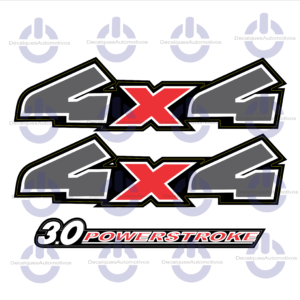Kit Faixa adesivo 4x4 e 3.0 Powerstroke compatível com Carro Ranger 2010 2011 2012