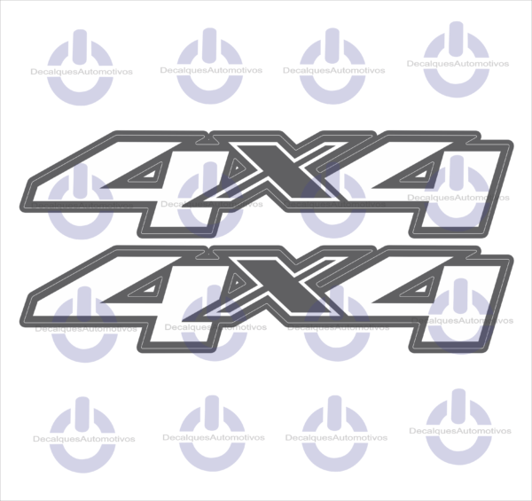 Kit faixa Adesivo 4x4 compatível com S10 2013 2014 2015 2016 2017 2018 2019 - Imagem 4