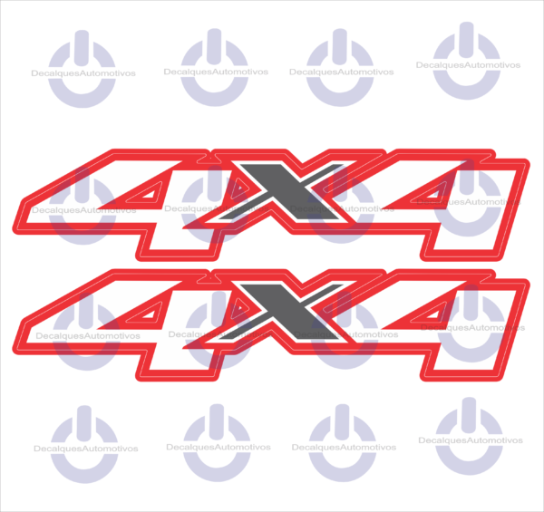 Kit faixa Adesivo 4x4 compatível com S10 2013 2014 2015 2016 2017 2018 2019 - Imagem 3