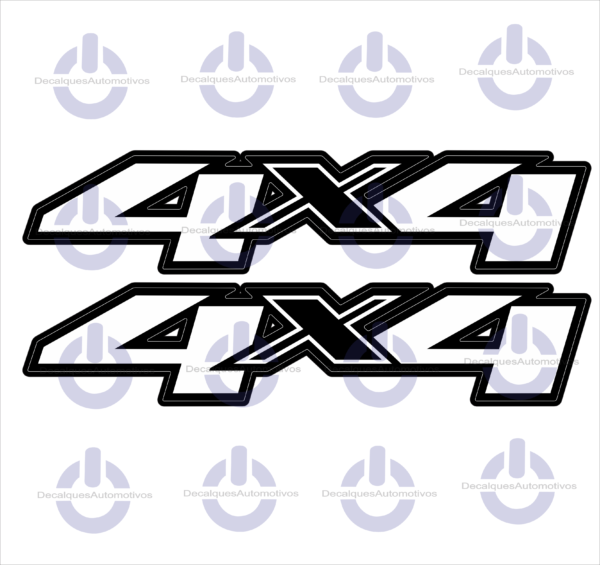 Kit faixa Adesivo 4x4 compatível com S10 2013 2014 2015 2016 2017 2018 2019