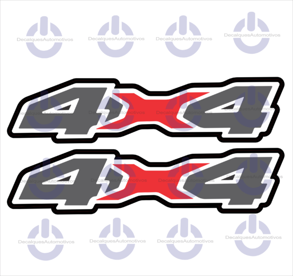 Kit Adesivo Lateral 4x4 compatível com Ranger 2020 acima