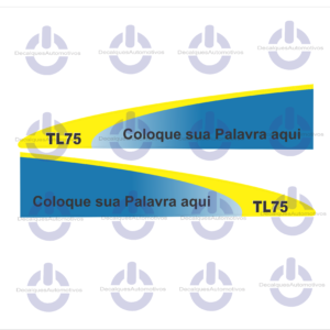 Kit Faixa Adesivo Compatível com Trator NH TL60 TL70 TL75 TL85 TL95
