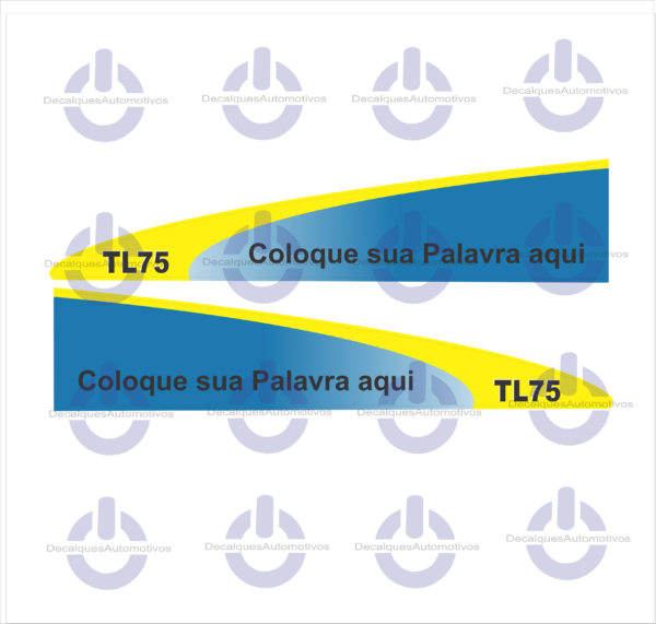 Kit Faixa Adesivo Compatível com Trator NH TL60 TL70 TL75 TL85 TL95