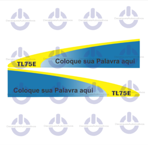 Kit Faixa Adesivo Compatível com Trator NH TL60E TL70E TL75E TL85E TL95E