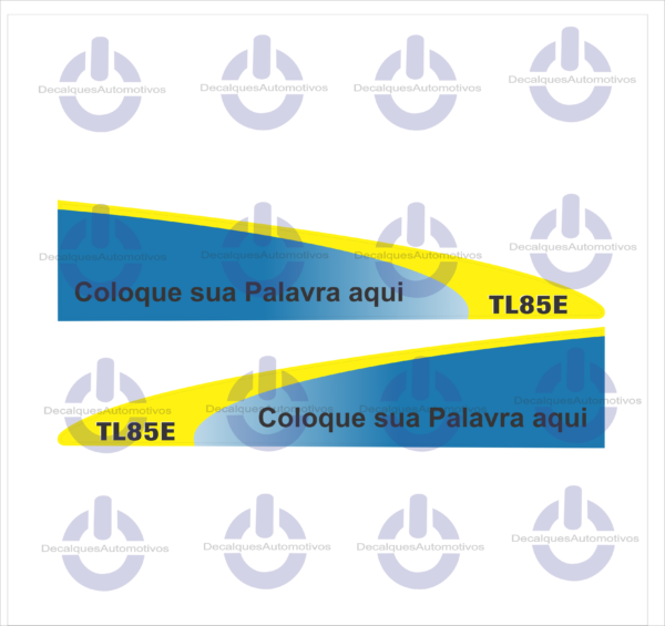 Kit Faixa Adesivo Compatível com Trator NH TL60E TL70E TL75E TL85E TL95E - Imagem 3