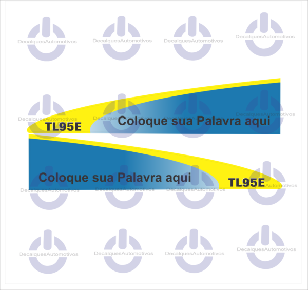 Kit Faixa Adesivo Compatível com Trator NH TL60E TL70E TL75E TL85E TL95E - Imagem 2