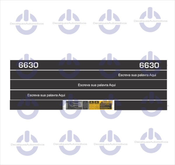 Kit Faixa Adesivo compatível com Trator NH 4630 5030 5630 6630 7630 8030 - Imagem 6