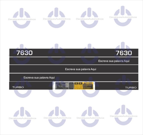 Kit Faixa Adesivo compatível com Trator NH 4630 5030 5630 6630 7630 8030 - Imagem 4