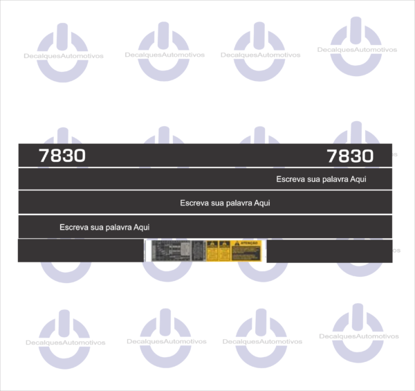 Kit Faixa Adesivo compatível com Trator NH 4630 5030 5630 6630 7630 8030 - Imagem 3