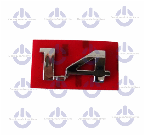 Emblema Letreiro 1.4 Cromado compatível com Onix Prisma Celta Cobalt