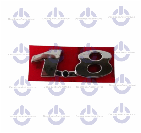 Emblema Letreiro 1.8 Cromado Compatível com Palio Punto Idea Bravo Strada