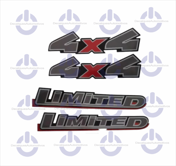 Kit Adesivo 4x4 Limited compatível com Ford Ranger 2010 2011 2012