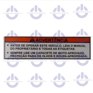 Adesivo Selo Tanque Advertência Compatível com Moto Yamaha