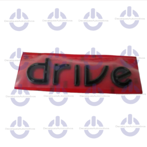 Emblema Letreiro Drive Black Piano Traseira Compatível com Uno Mobi 2017 2018 2019 2020 2021