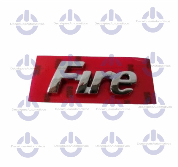 Emblema Letreiro Fire cromado compatível com Palio Uno strada 2001 2002 2003 2004 2005 2006