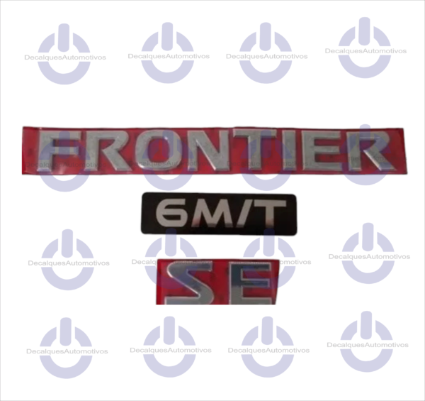 Kit Emblema Frontier Se Cromado Adesivo 6m/t Compatível com ano 2008 2009 a 2015 2016
