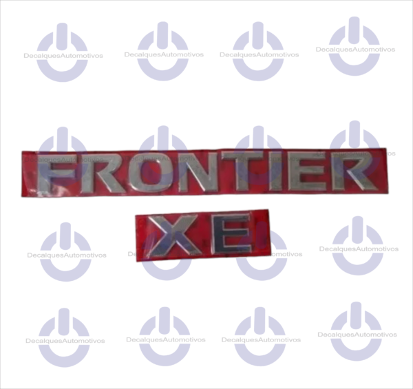 Kit Emblema Frontier Xe Cromado compatível com ano 2008 2009 a 2015 2016
