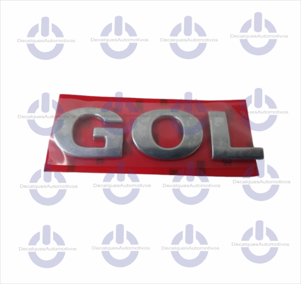 Emblema Letreiro Gol Cromado Traseira Compatível com Gol G3 2000 2001 2002 2003 2004 2005