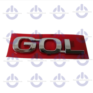 Emblema Letreiro Gol Traseira Cromado Compatível Dimensão 7,2x1,9cm