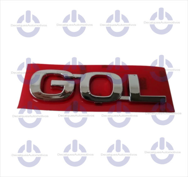 Emblema Letreiro Gol Traseira Cromado Compatível Dimensão 7,2x1,9cm