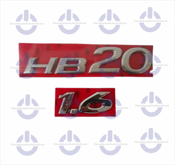 Kit Emblema Hb20 1.6 compatível com ano 2012 2013 2014 2015 2016 2017 2018 2019