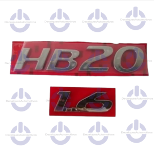 Kit Emblema Hb20 1.6 cromado Compatível com ano 2020 2021 2022 2023