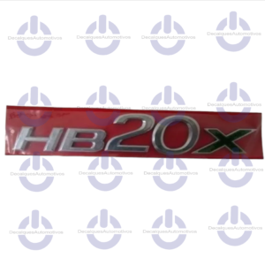 Emblema Letreiro Hb20x Cromado Traseira Compatível com ano 2014 2015 2016 2017 a 2022