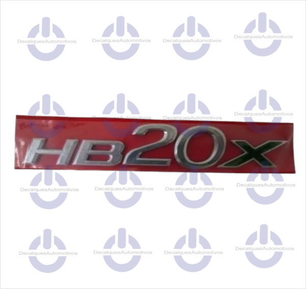 Emblema Letreiro Hb20x Cromado Traseira Compatível com ano 2014 2015 2016 2017 a 2022