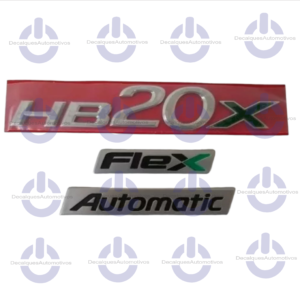 Kit Emblema Hb20x Flex Automatic compatível com ano 2014 A 2016 2017 2018 a 2023