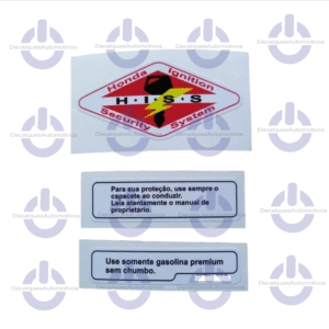 Kit Adesivo Hiss Abastecimento E Use Capacete Compatível com moto Hornet