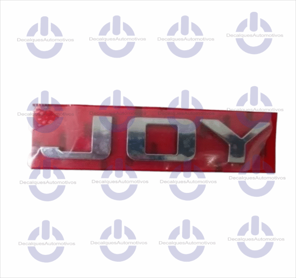 Emblema Letreiro Joy Cromado Traseira compatível com Onix Prisma 2020 2021 2022