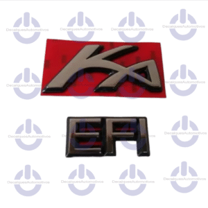 Kit Emblema letreiro Ka EFI Cromado Compatível com Ford KA1997 1998 1999 A 2004