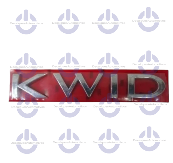 Emblema Letreiro Kwid Cromado Traseira Compatível