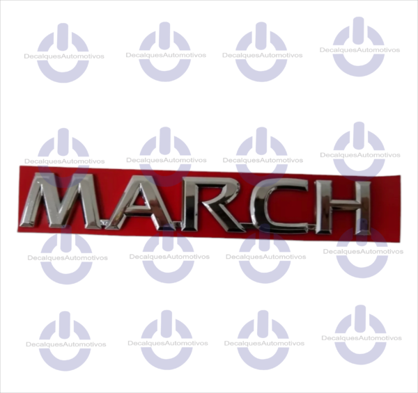 Emblema Letreiro March cromado Compatível