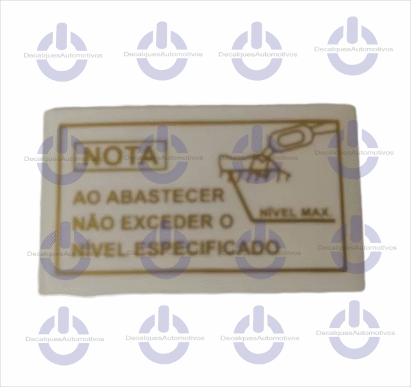 Adesivo Nota Abastecimento Compatível com moto CG TITAN 125