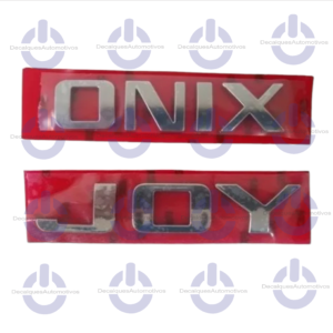 Kit Emblema Onix Joy Cromado Compatível com ano 2020 2021 2022 2023