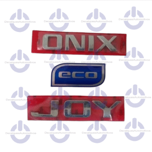 Kit Emblema Letreiro Onix Joy Eco cromado Compatível com ano 2020 2021 2022 2023