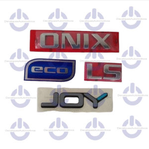 Kit Emblema Letreiro Onix Ls Adesivo Joy E Eco Compatível com Onix 2012 a 2019