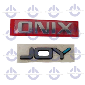 Kit Emblema Letreiro Onix cromado Adesivo Joy Compatível com ano 2013 a 2019