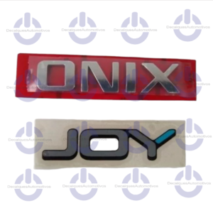 Kit Emblema Letreiro Onix Adesivo Joy Compatível com ano 2012 2013 2014 2015 a 2019